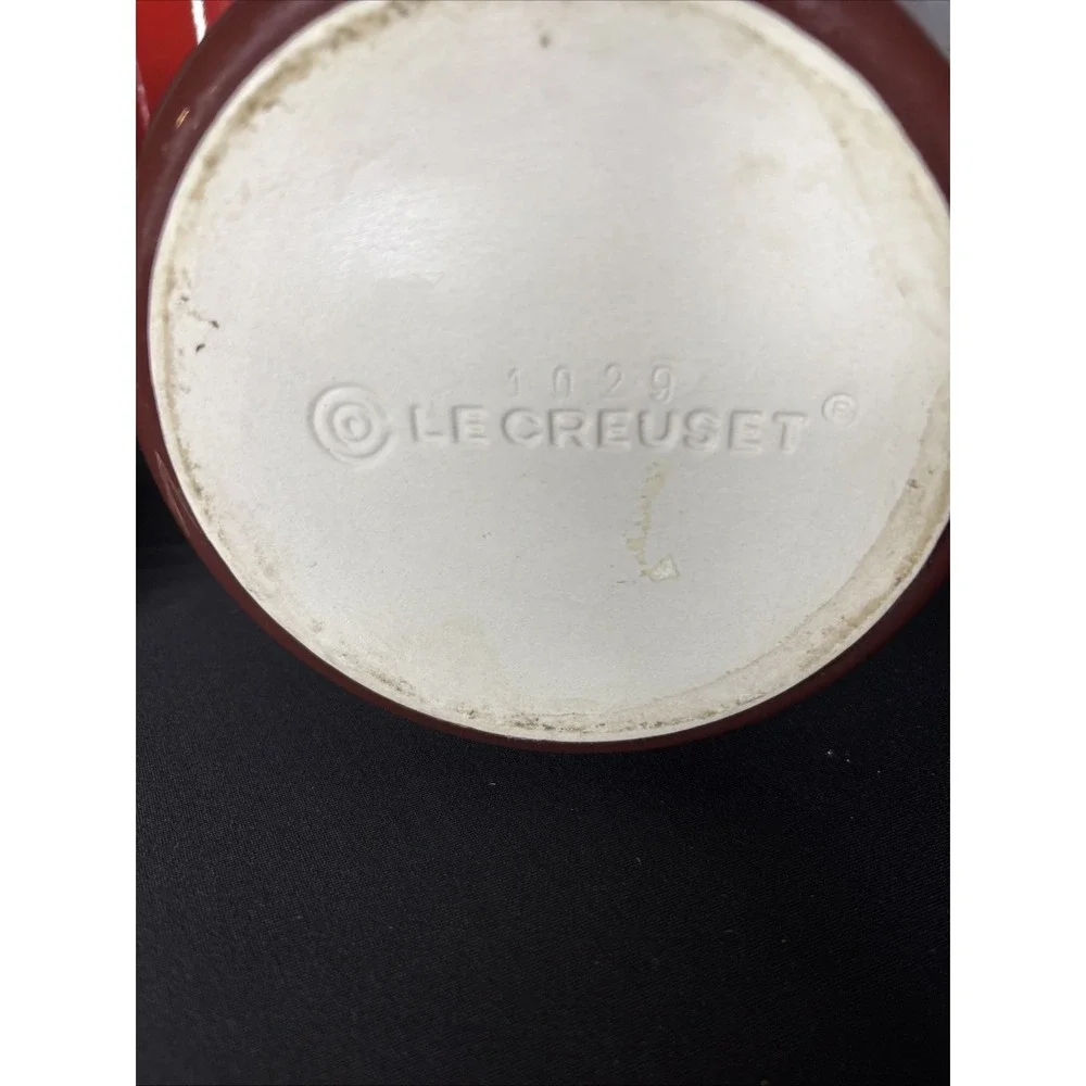 Le Creuset CERISE Red Stoneware 3-Canister Storage Jar Set with Lids #1029 - Picture 12 of 13